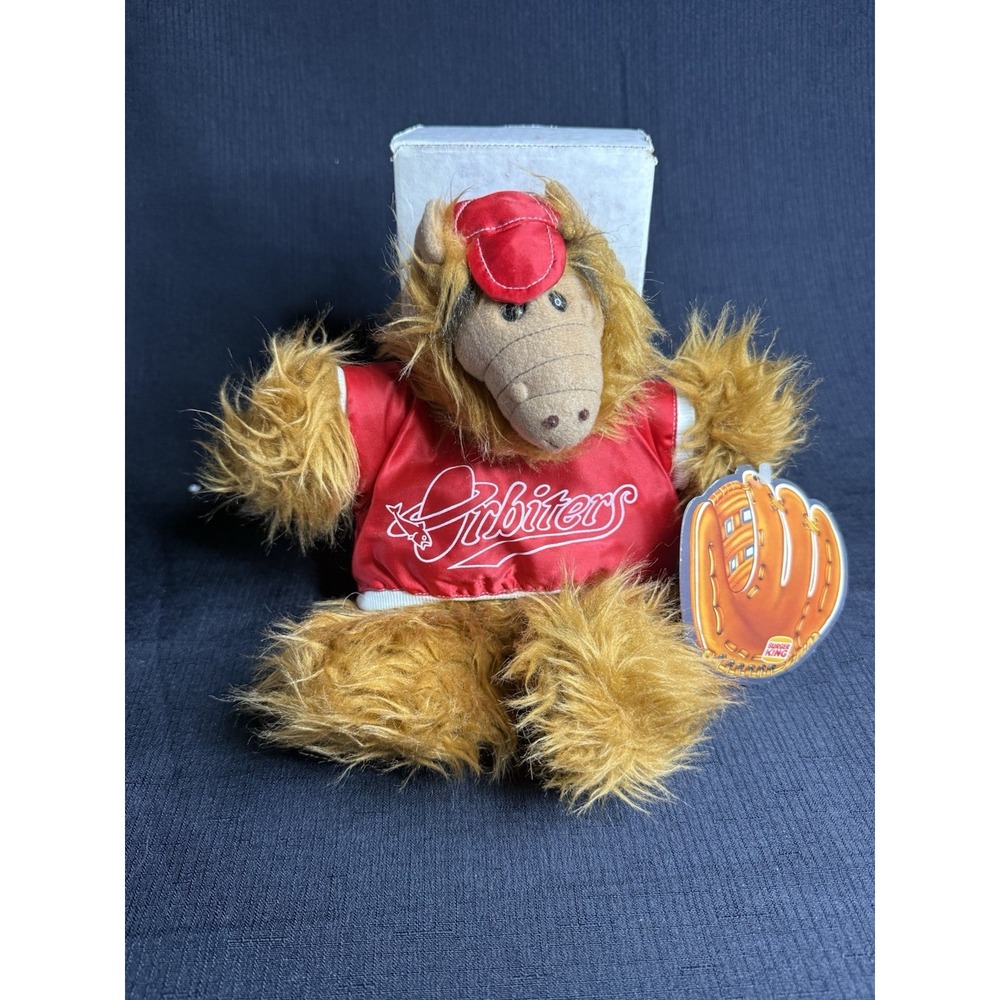Vintage 1988 Alf Orbiters Baseball Burger King Plush Hand Puppet 11" NWT